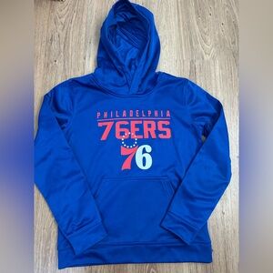 Kids 8/10 Mmedium Philadelphia 76ers Blue Hoodie NBA NWOT